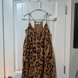 Peach Love California Tan Leopard Dress